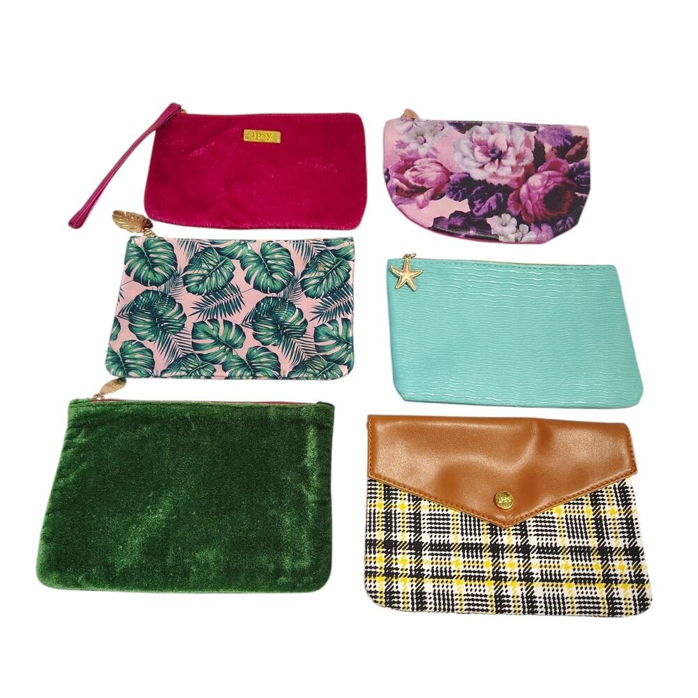 Ipsy Cosmetic Bags Variety Lot of 6 Travel Organization Makeup